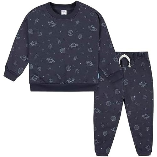 Gerber Baby & Toddler Boys' 2-Piece Fleece Sweatshirt and Jogger Set