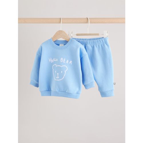 Blue Bear Baby Sweatshirt and Joggers Set