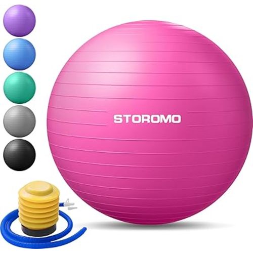 Anti-Burst Pregnancy Exercise Ball – High Weight Capacity Stability Ball for Yoga, Pilates & Labor Support, Eco-Friendly PVC Fitness Ball for Moms, Includes Pump (45cm-95cm)