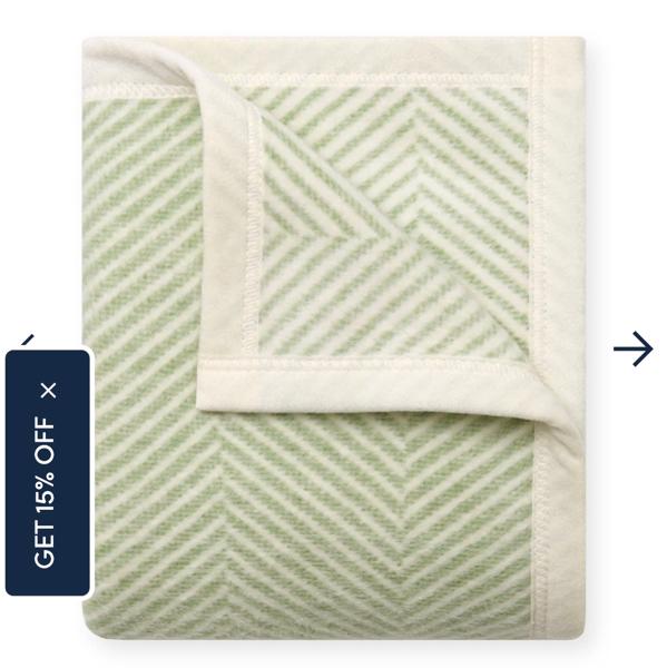 Harborview Herringbone Sprout Green Mini Blanket