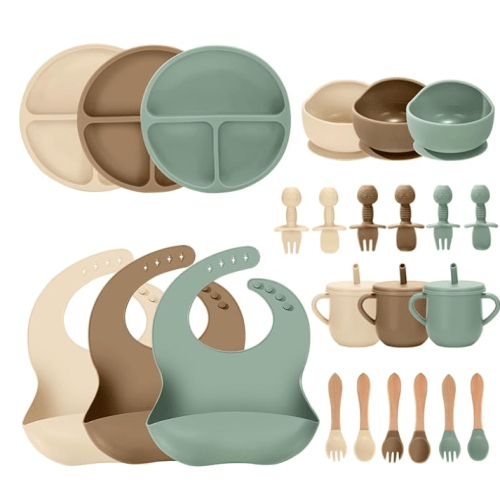24 PCS Silicone Baby Feeding Set