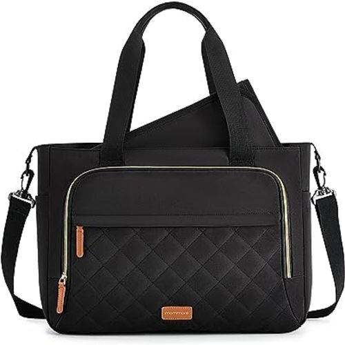 mommore Diaper Bag Tote with Changing Pad, Dry And Wet Compartment Large Capacity Baby Bag Crossbody Travel Maternity Bag