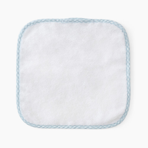 Weezie Pair of Baby Washcloths - Blue Gingham