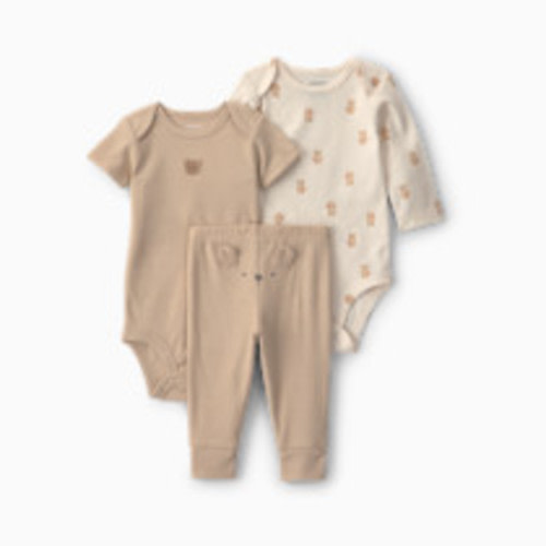 Carter's 3-Piece Bodysuit & Pant Gift Set - Brown/Ivory Bear, 3M