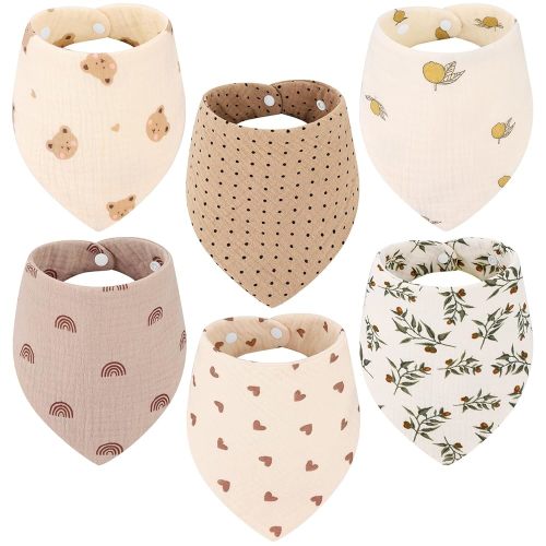 Accmor Muslin Baby Bibs Baby Bandana Drool Bibs for Girls Boys Teething and Drooling