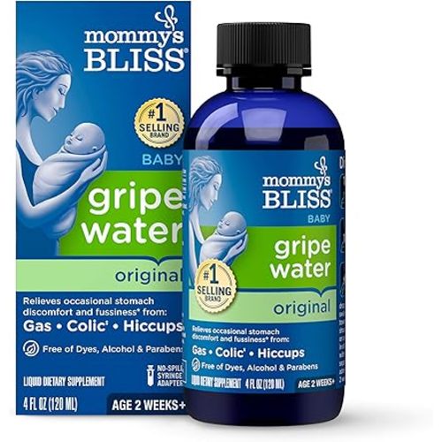 Mommy's Bliss Gripe Water Original, Infant Gas & Colic Relief, Gentle & Safe, 2 Weeks+, 4 Fl Oz (Pack of 1)
