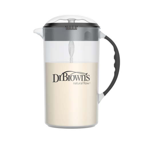 Dr. Brown's Baby Formula Mixing Pitcher with Adjustable Stopper / No Drip Spout, Black, 36oz, 1-Pack