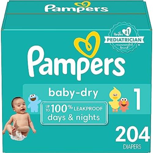 Pampers Baby Dry Diapers Size 1 204 Count