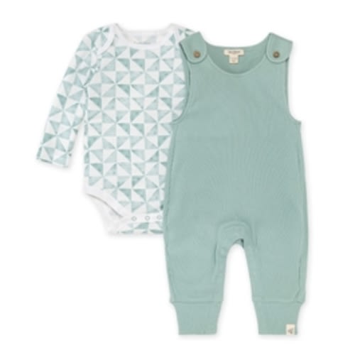 Ribbed Jumpsuit & Tri Check Bodysuit Set