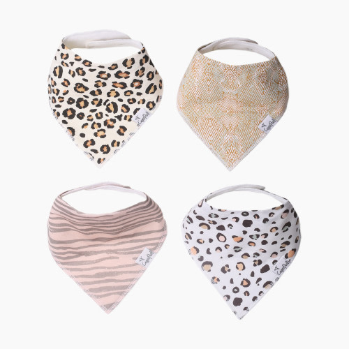 Copper Pearl Printed Bandana Bib Set (4-Pack) - Zara
