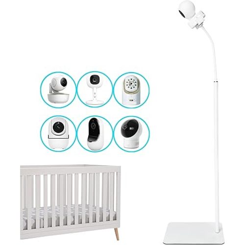 GUCHO Baby Monitor Mount Floor Stand Holder Compatible with Hello Baby,Infant Optics DXR-8 Pro,Nanit Pro,UKSUP,Vtech,OKAIDI Baby Monitor, Adjustable Universal Baby Monitor Mount