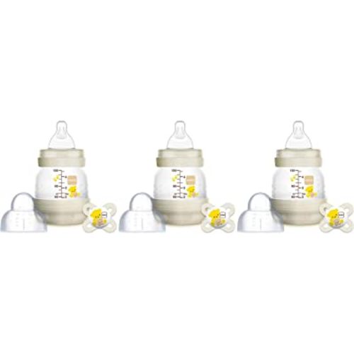 Newborn Easy Start Anti-Colic 4.5-Ounce Bottle with Pacifier Set, Teddy Bear, 0-2 Months, 3 Pack