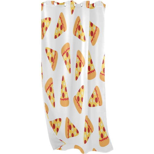 FREEAMG Cartoon Pizza Blackout Curtains 84x42in,Theral Insulated Room Darkening Curtains Window Curtain Panels for BedRoom Bath Living Room, 1 Panel