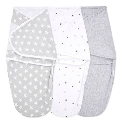 Aden + Anais Essentials Easy Swaddle Wrap - Twinkle Neutral - 0-3 Months 3pk