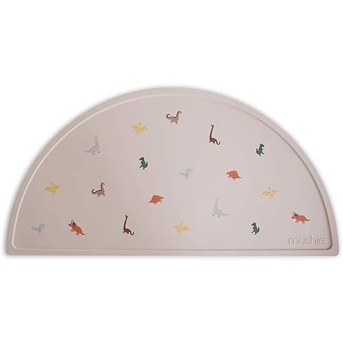 mushie Silicone Placemat for Kids | BPA-Free Non-Slip Design (Dinosaurs)