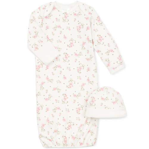 Vintage Rose Sleeper Gown And Hat - Little Me