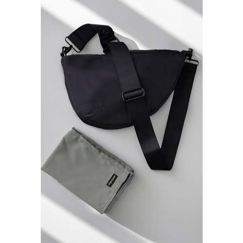 multifunctional sling diaper bag - JET BLACK