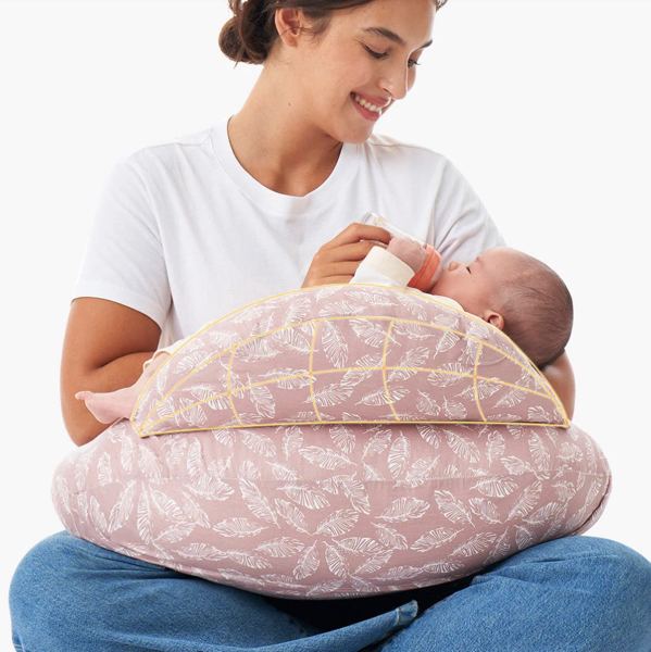 Adjustable Nursing Pillow in Light Pink – Momcozy