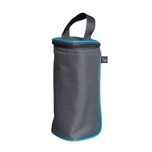 J.L. Childress Breast Milk Cooler Travel Bag - Insulated Baby Bottle Storage Bag, Portable Organizer Pack for Breast Milk, Use for Daycare or On the Go, Fits 1-2 Bottles - Grey/Teal
