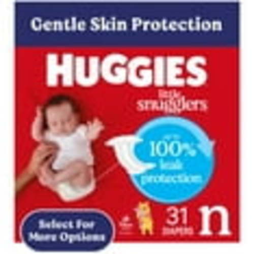 Huggies Little Snugglers Baby Diapers, Size Newborn (up to 10 lbs), 31 Ct (Select for More)
