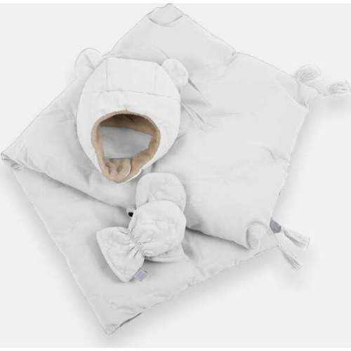 The Cub Set Includes Airy, Mitten, Hat & Blanket, Whisper White - 7AM Enfant | Maisonette