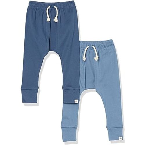 HonestBaby Multipack Honest Pants Joggers Pull on 100% Organic Cotton for Infant Baby and Toddler, Boys, Girls, Unisex