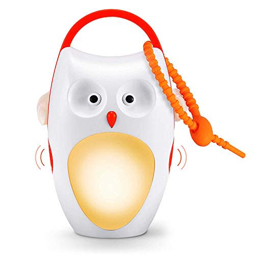 SOAIY Baby Sleep Soother Shusher Sound Machines, Baby Gift, Rechargeable Portable White Noise Machine with Night Light, 8 Soothing Sounds and 3 Timers for Traveling, Sleeping, Baby Carriage (owl)