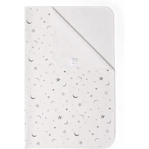 Baby Waterproof Bed Pad Washable Mattress Pad Reusable Underpads Bed-White Star