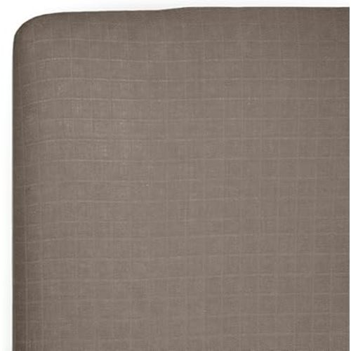 Little Unicorn Cotton Muslin Fitted Crib Sheet | Super Soft | Sized for Standard Baby Crib Mattress & Toddler Bed | 52" x 28" x 6" | Unisex (Mocha)