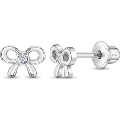 Delicate Cubic Zirconia Bow Earrings