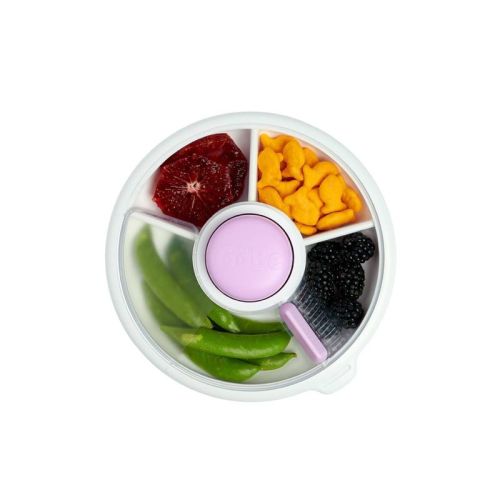 GoBe Kids' 2.0 Snack Spinner Baby and Toddler Food Storage Container, Color: Taro Purple