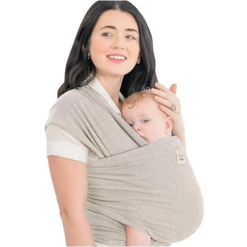 KeaBabies Baby Wrap Carrier - All in 1 Original Baby Carrier Newborn to Toddler Sling, Easy to Wear, Hands Free Bonding, Lightweight, Breathable Infant Wraps (Stone Gray)