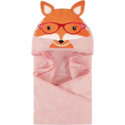 Hudson Baby Unisex Baby Cotton Animal Face Hooded Towel, Foxy, One Size