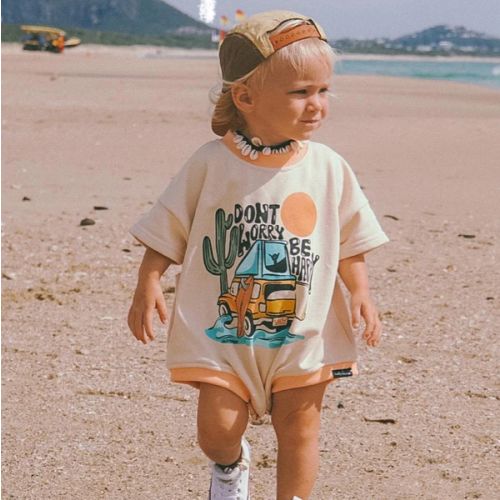 Don't Worry Be Happy -French Terry Jumpsuit – Salty Shreds