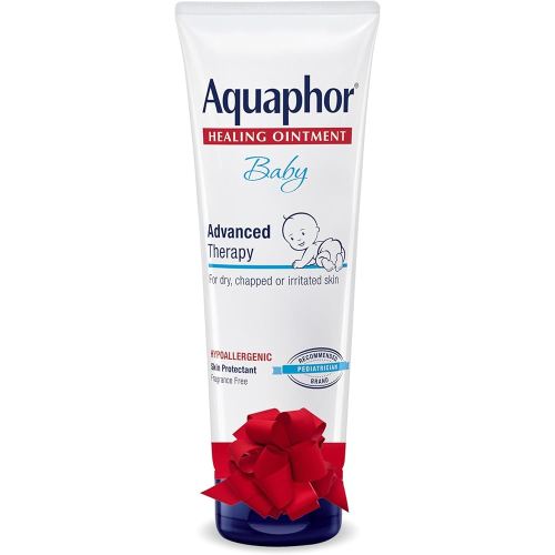 Aquaphor Baby Healing Ointment Advanced Therapy Skin Protectant, Dry Skin and Diaper Rash Ointment, Holiday Baby Gifts, 7 Oz Tube