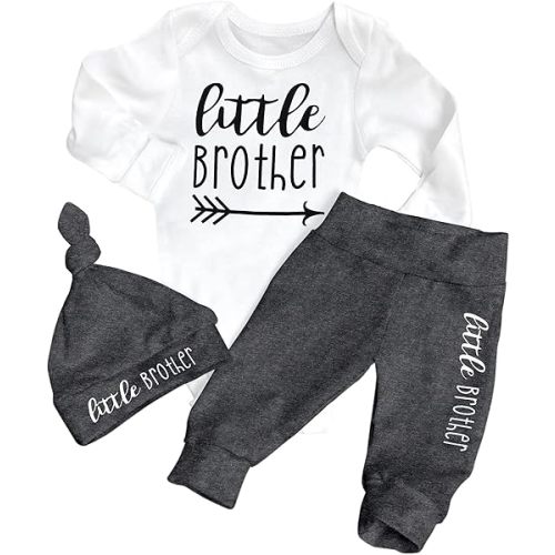 Baby Boy Clothes Newborn Boy Outfits Infant Letter Print Romper Long Pants Hat 3PCS Baby Boy's Clothing