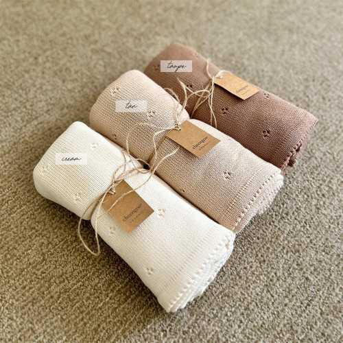 Baby Knit Blanket Soft GOTS Organic Cotton