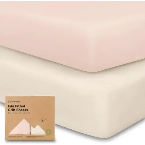 2-Pack Crib Sheets for Boys, Girls - Viscose Derived from Bamboo Fitted Crib Sheet, Baby Crib Sheets Neutral, Crib Mattress Sheet, Toddler Bed Sheets, Baby Sheets for Crib Fitted Sheets (Cameo)