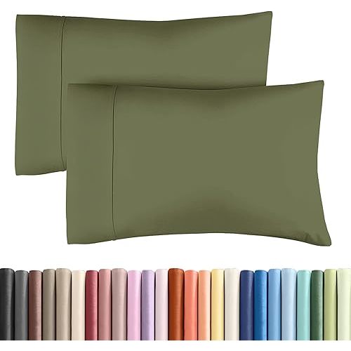 King Pillow Cases - 2 Pack - Super Soft Pillowcase Covers - Envelope Enclosure - Hotel Quality Pillow Protectors - Wrinkle Free, Shrink & Stain Resistant - Machine Washable - 20" x 40" (Sage Green)
