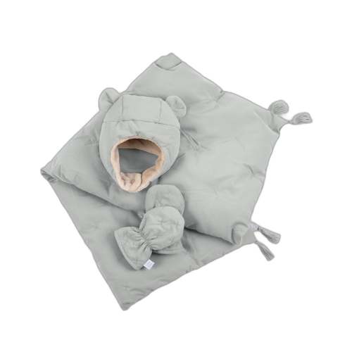 Cub Set - Airy | Mitten, Hat & Blanket