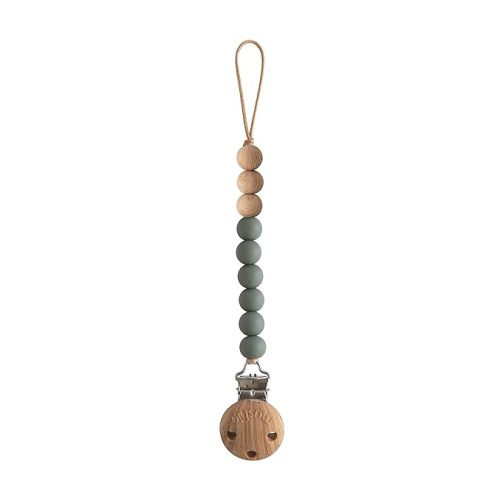 mushie 100% Silicone Baby Pacifier Clip BPA Free | Eva (Dried Thyme)