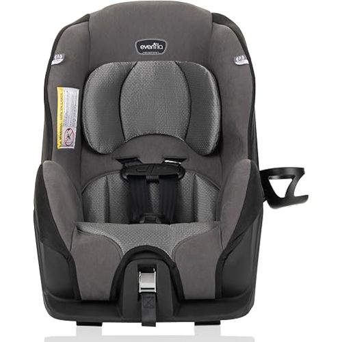 Evenflo Tribute LX 2-in-1 Lightweight Convertible Car Seat, Travel Friendly (Saturn Gray)