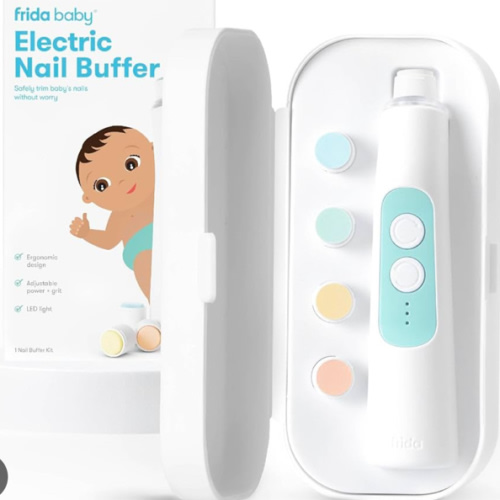 Amazon.com : Frida Baby Electric Nail Trimmer, Safe & Easy Electric Nail File, Baby Nail Clipper & Nail Trimmer Kit for Newborn, Toddler, or Children Fingernails & Toenails, 4 Buffer Pads, LED Light, Storage Case : Baby