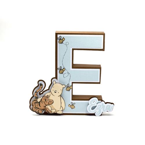 Winnie The Pooh 3D Letter boy personalized Classic Winnie The Pooh Inital Letter for Baby Shower decoration Winnie The Pooh Baby boy