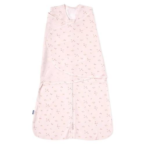 HALO 100% Cotton Sleepsack Swaddle, 3-Way Adjustable Wearable Blanket, TOG 1.5, Pink Floral, Newborn, 0-3 Months