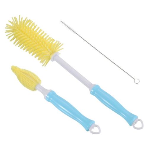 Unique Bargains Long Handle Silicone Water Bottle Cleaning Brush Kit