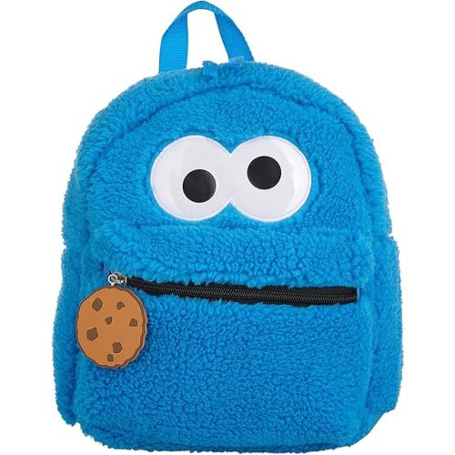 Sesame Street Elmo and Cookie Monster Mini Backpacks for Toddler, Boys, and Girls, School or Travel