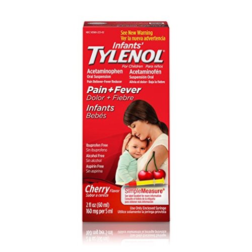 Infants' Tylenol Oral Suspension, Fever Reducer and Pain Reliever, Cherry, 2 fl oz