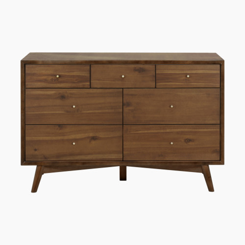 babyletto Palma 7-Drawer Double Dresser - Natural Walnut