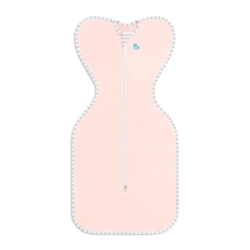 Love to Dream Swaddle UP Self-Soothing Sleep Sack 5-8.5 lbs, Lightweight Spring Swaddle for Dramatically Better Sleep, Snug Fit Calms Startle Reflex, 0.2TOG, Light Pink, Newborn